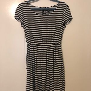 Black and White striped dress